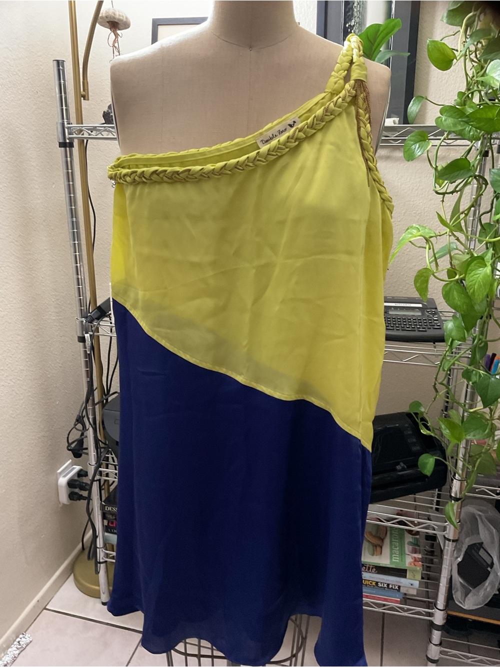 Double Zero One-Shoulder Braided Dress